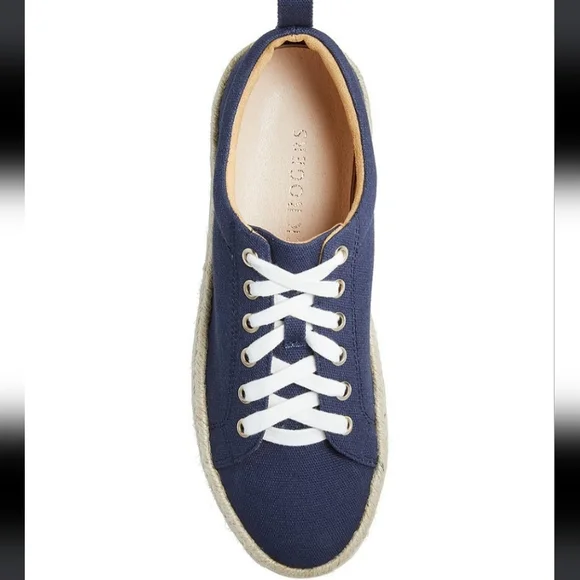 Jack Rogers Mia Platform Sneakers Midnight Navy 8.5 - Picture 4 of 8